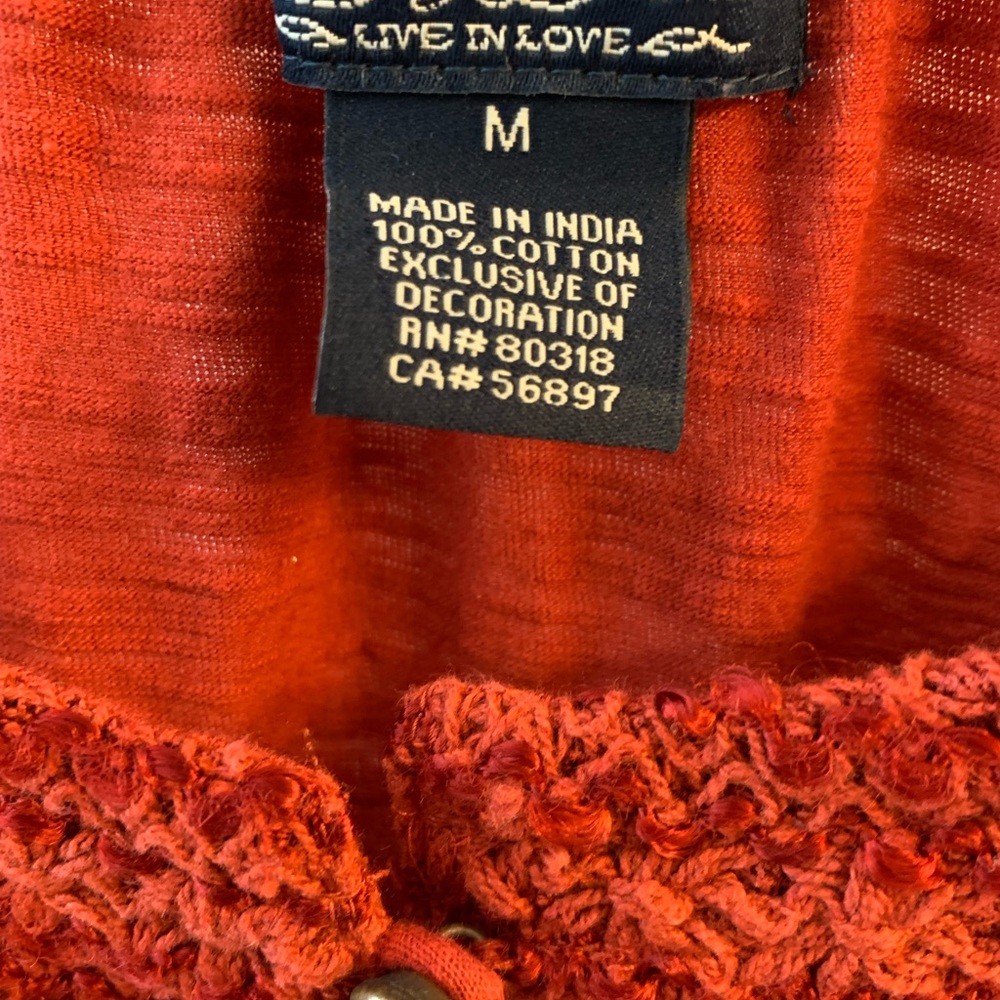 Lucky 🍀 Brand burnt orange top - Picture 3 of 6